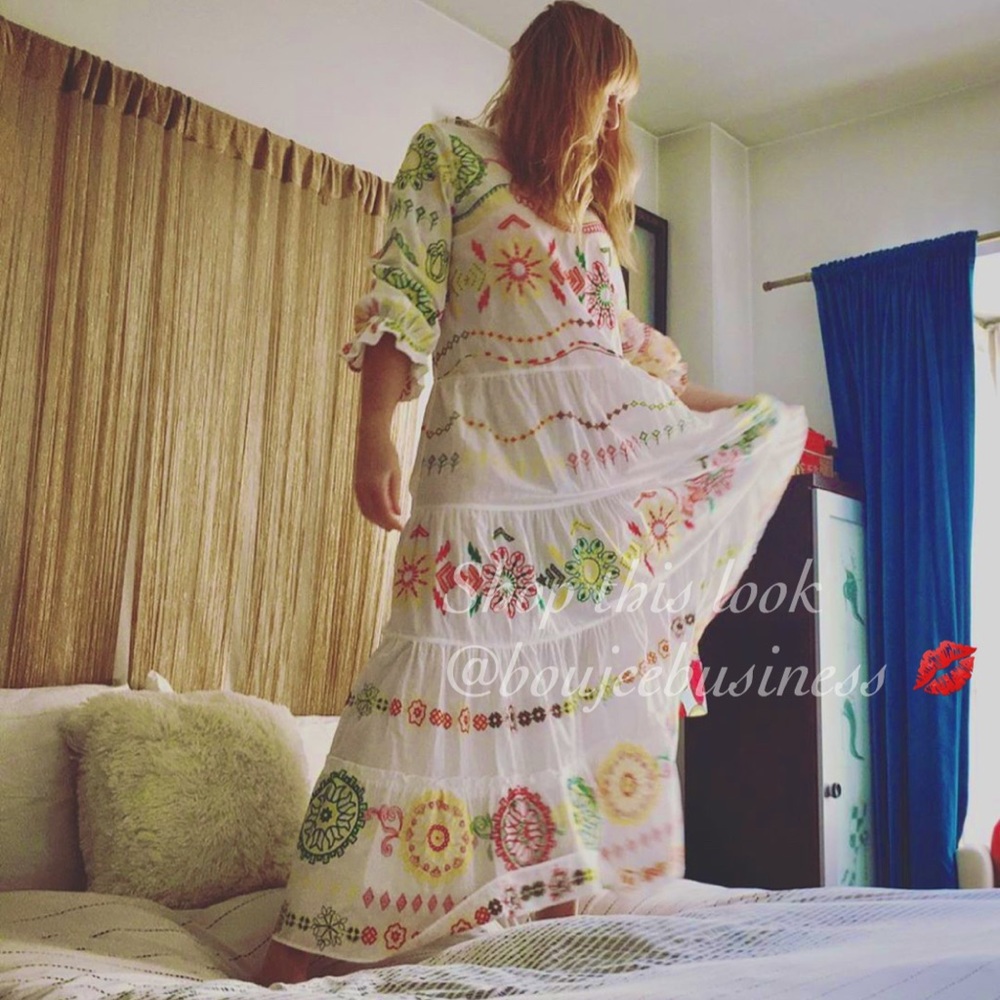 ZARA Voluminous Embroidered Dress - Picture 3 of 9